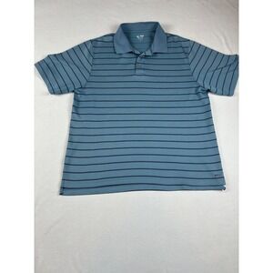 C9 Champion Golf Mens Blue Striped Short Sleeve Polo Shirt Large T9624-KHZ